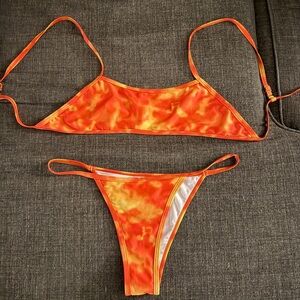 Vibrant Orange Bikini Set